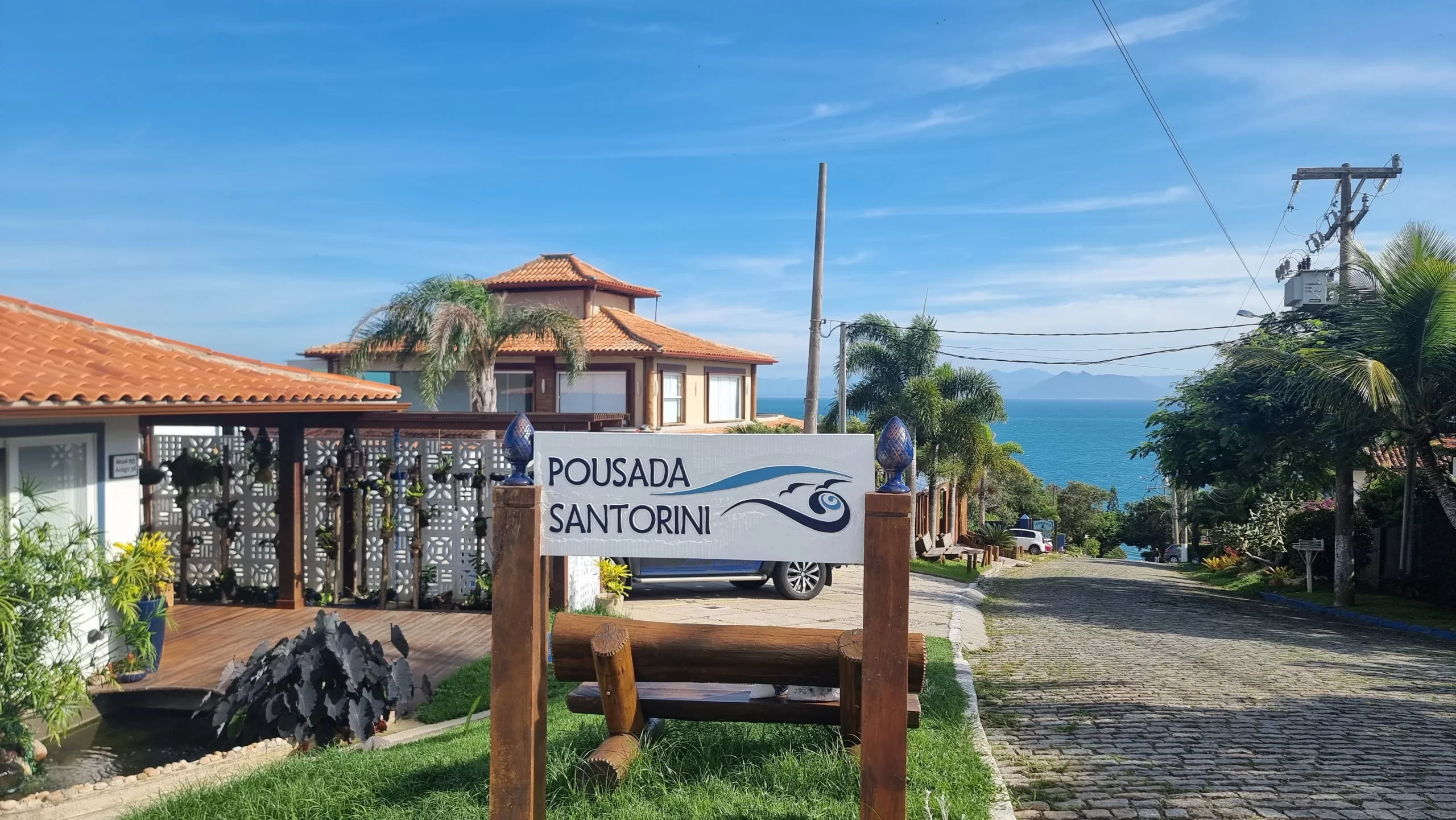 Vista da Pousada Santorini em João Fernandes, Búzios